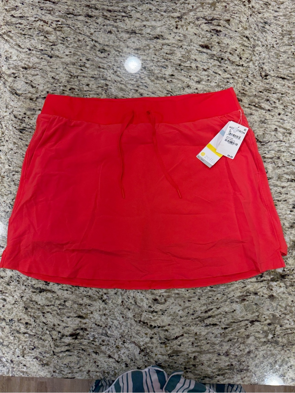 Women's Red Active Drawstring Skirt